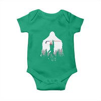 Bigfoot USA Ice Hockey 4th of July Baby Onesie Funny Sasquatch Patriotic American Flag