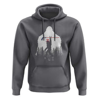 Bigfoot USA Ice Hockey 4th of July Hoodie Funny Sasquatch Patriotic American Flag
