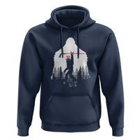 Bigfoot USA Ice Hockey 4th of July Hoodie Funny Sasquatch Patriotic American Flag