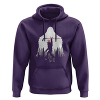 Bigfoot USA Ice Hockey 4th of July Hoodie Funny Sasquatch Patriotic American Flag