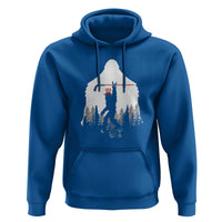 Bigfoot USA Ice Hockey 4th of July Hoodie Funny Sasquatch Patriotic American Flag