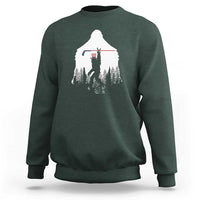 Bigfoot USA Ice Hockey 4th of July Sweatshirt Funny Sasquatch Patriotic American Flag
