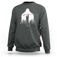 Bigfoot USA Ice Hockey 4th of July Sweatshirt Funny Sasquatch Patriotic American Flag