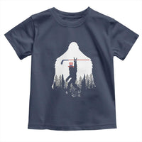 Bigfoot USA Ice Hockey 4th of July Toddler T Shirt Funny Sasquatch Patriotic American Flag
