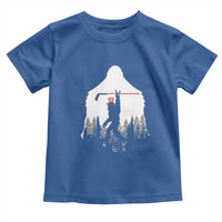 Bigfoot USA Ice Hockey 4th of July Toddler T Shirt Funny Sasquatch Patriotic American Flag
