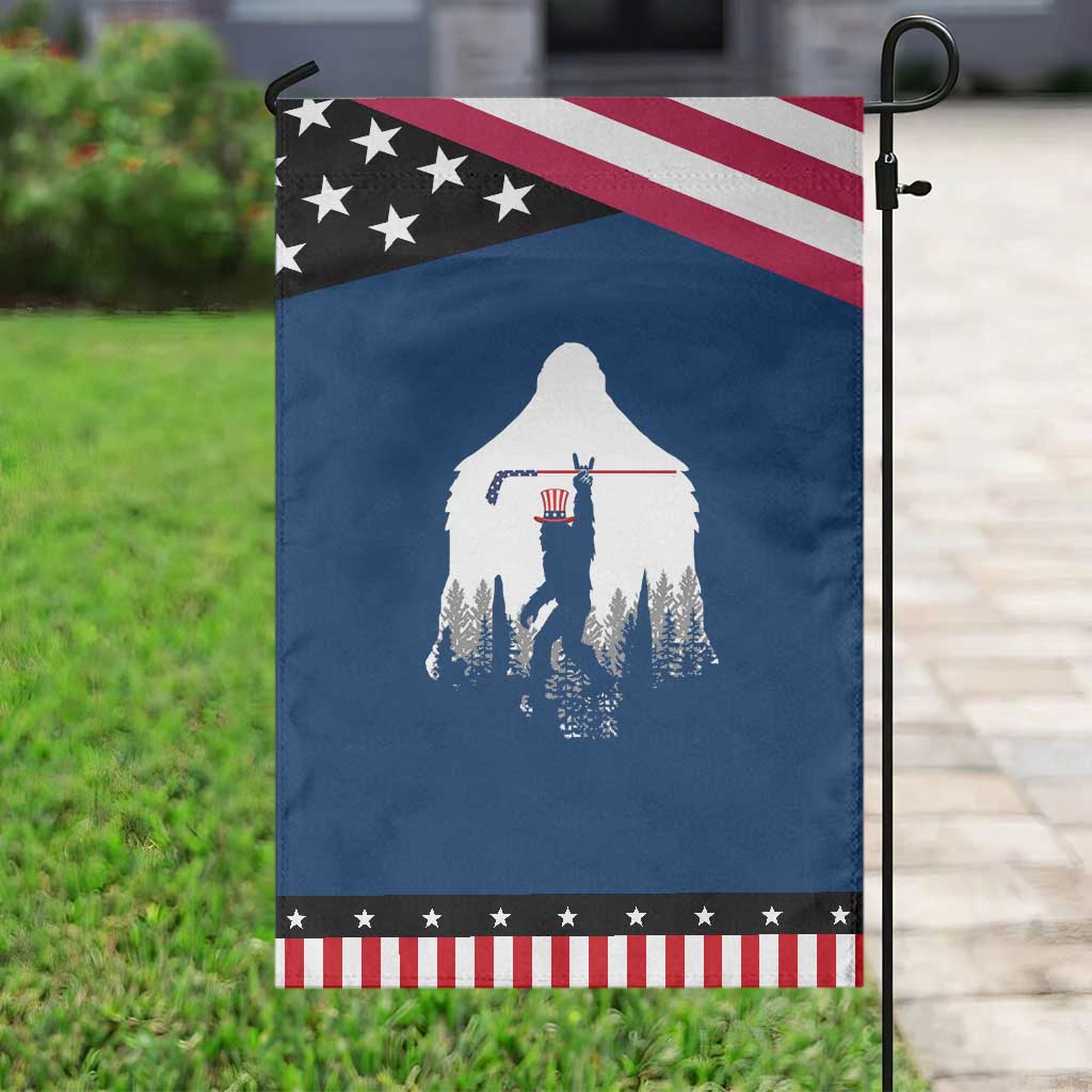 Bigfoot USA Ice Hockey 4th of July Patriotic Garden Flag Sasquatch American Flag 4th of July