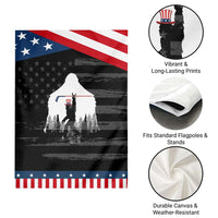 Bigfoot USA Ice Hockey 4th of July Patriotic Garden Flag Sasquatch American Flag 4th of July