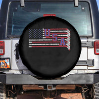 Ice Hockey Sticks American Flag Spare Tire Cover Patriotic Hockey Fan
