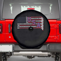 Ice Hockey Sticks American Flag Spare Tire Cover Patriotic Hockey Fan