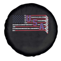 Ice Hockey Sticks American Flag Spare Tire Cover Patriotic Hockey Fan