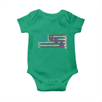 Ice Hockey Sticks American Flag Baby Onesie Patriotic Hockey Fan