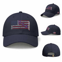 Ice Hockey Sticks American Flag Baseball Cap Patriotic Hockey Fan