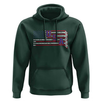 Ice Hockey Sticks American Flag Hoodie Patriotic Hockey Fan