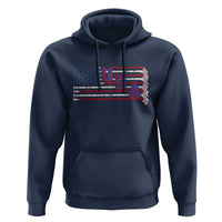 Ice Hockey Sticks American Flag Hoodie Patriotic Hockey Fan