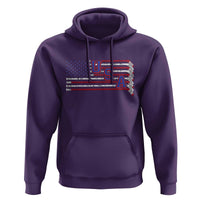 Ice Hockey Sticks American Flag Hoodie Patriotic Hockey Fan