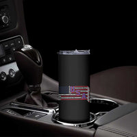 Ice Hockey Sticks American Flag Skinny Tumbler Patriotic Hockey Fan