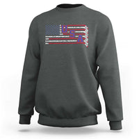 Ice Hockey Sticks American Flag Sweatshirt Patriotic Hockey Fan