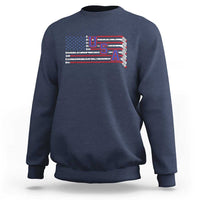 Ice Hockey Sticks American Flag Sweatshirt Patriotic Hockey Fan