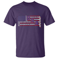 Ice Hockey Sticks American Flag T Shirt Patriotic Hockey Fan