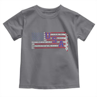 Ice Hockey Sticks American Flag Toddler T Shirt Patriotic Hockey Fan