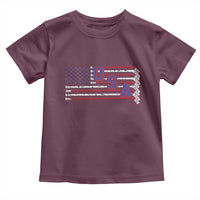 Ice Hockey Sticks American Flag Toddler T Shirt Patriotic Hockey Fan