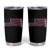 Ice Hockey Sticks American Flag Tumbler Cup Patriotic Hockey Fan