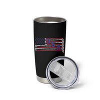Ice Hockey Sticks American Flag Tumbler Cup Patriotic Hockey Fan