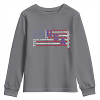 Ice Hockey Sticks American Flag Youth Sweatshirt Patriotic Hockey Fan