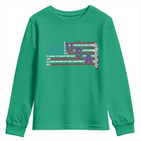 Ice Hockey Sticks American Flag Youth Sweatshirt Patriotic Hockey Fan