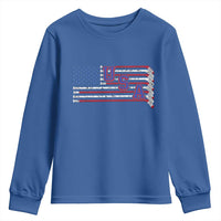 Ice Hockey Sticks American Flag Youth Sweatshirt Patriotic Hockey Fan