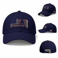 Patriotic Ice Hockey Sticks American Flag Baseball Cap