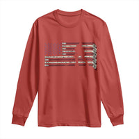 Patriotic Ice Hockey Sticks American Flag Long Sleeve Shirt