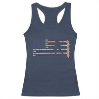 Patriotic Ice Hockey Sticks American Flag Racerback Tank Top