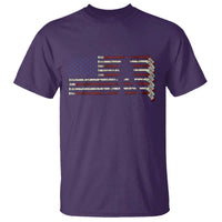 Patriotic Ice Hockey Sticks American Flag T Shirt