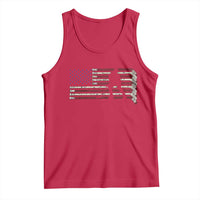 Patriotic Ice Hockey Sticks American Flag Tank Top