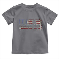 Patriotic Ice Hockey Sticks American Flag Toddler T Shirt
