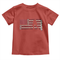 Patriotic Ice Hockey Sticks American Flag Toddler T Shirt