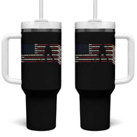 Patriotic Ice Hockey Sticks American Flag Tumbler With Handle