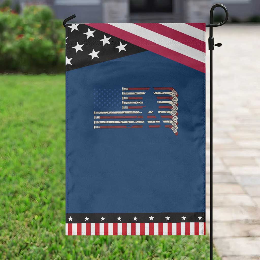 USA Ice Hockey Sticks American Flag Patriotic Garden Flag