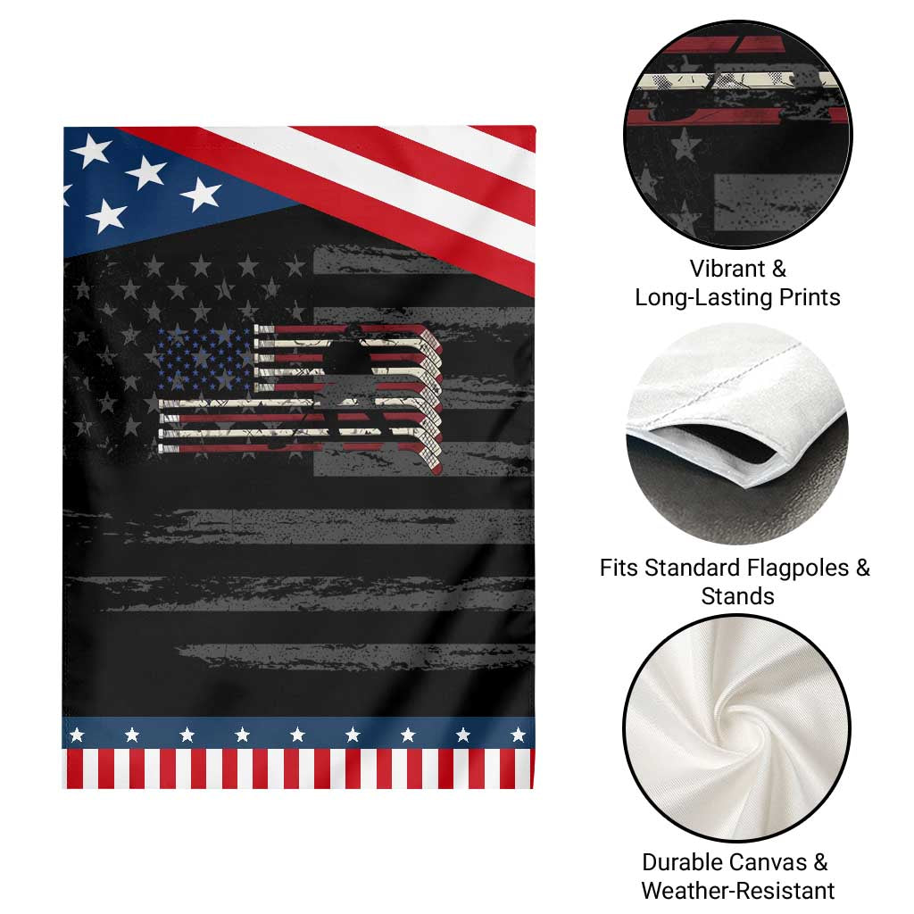 USA Ice Hockey Sticks American Flag Patriotic Garden Flag