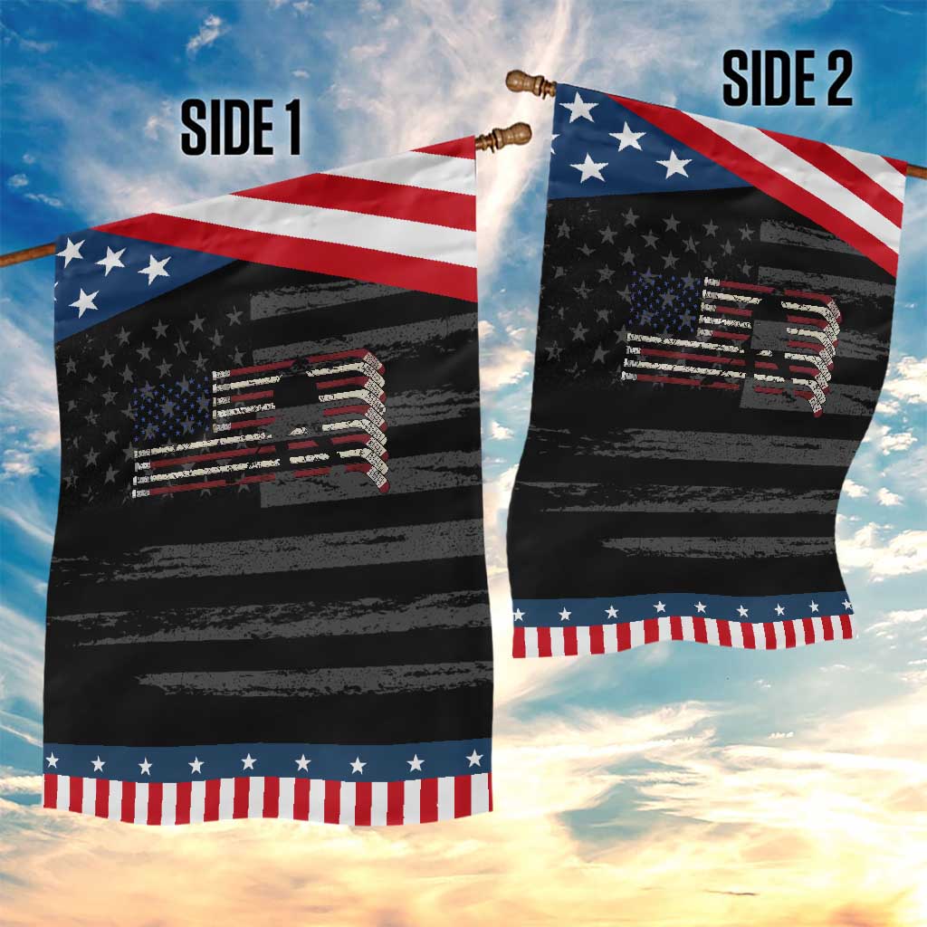 USA Ice Hockey Sticks American Flag Patriotic Garden Flag