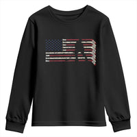 Patriotic Ice Hockey Sticks American Flag Youth Sweatshirt
