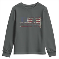 Patriotic Ice Hockey Sticks American Flag Youth Sweatshirt