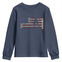 Patriotic Ice Hockey Sticks American Flag Youth Sweatshirt