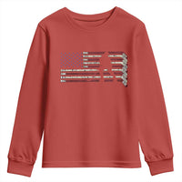 Patriotic Ice Hockey Sticks American Flag Youth Sweatshirt