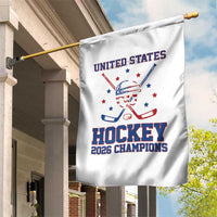 Hockey Champions 2026 Garden Flag Patriotic Ice Hockey Fan