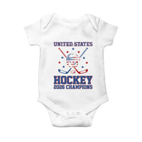Hockey Champions 2026 Baby Onesie Patriotic Ice Hockey Fan