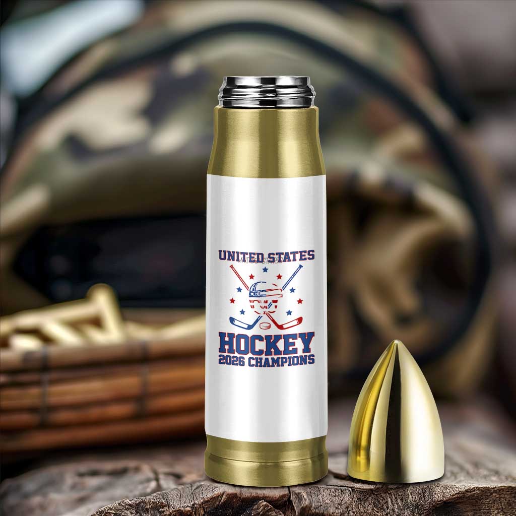 Hockey Champions 2026 Bullet Tumbler Patriotic Ice Hockey Fan