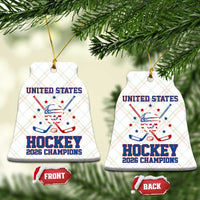 Hockey Champions 2026 Ceramic Ornament Patriotic Ice Hockey Fan