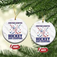 Hockey Champions 2026 Ceramic Ornament Patriotic Ice Hockey Fan